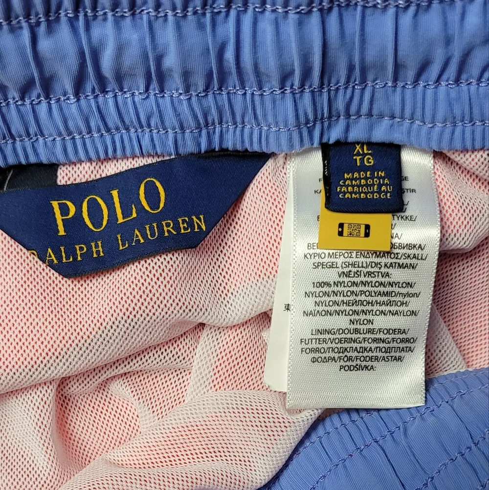 Ralph Lauren Blue and Pink Swim Shorts Size XL/TG